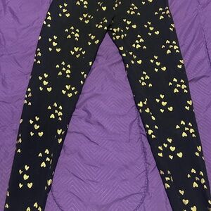 Cat & Jack Glitter Hearts Stretch Waist Leggings